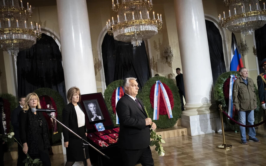 FOTÓK: Így búcsúztatták Mihail Gorbacsovot, Orbán és Putyin is lerótta kegyeletét