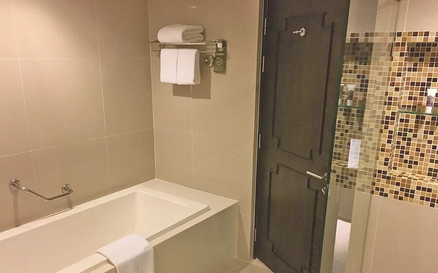 A szálloda fürdőszobája