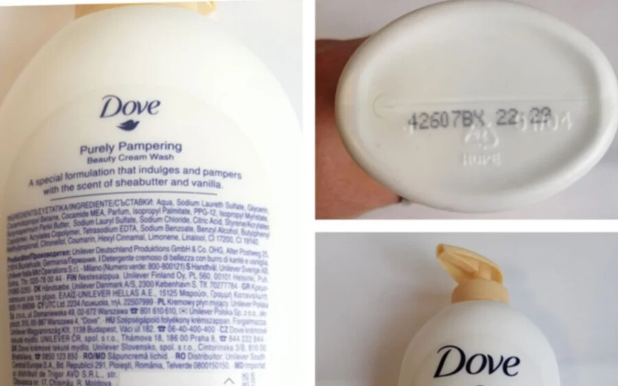 a Dove márka Purely Pampering nevű folyékony szappanja,