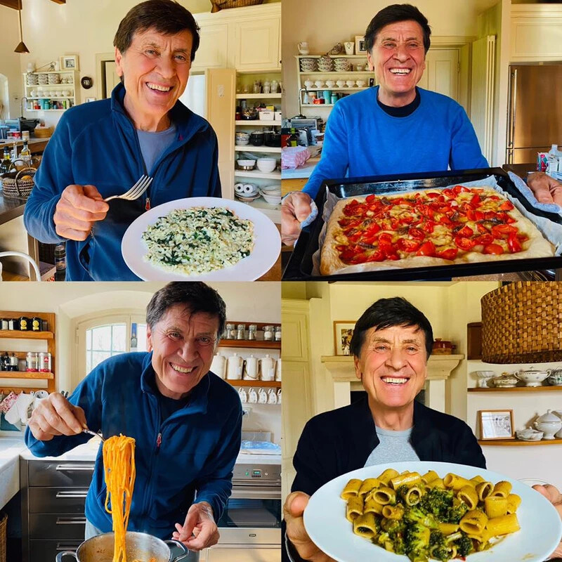 Íme a pizza, a spagetti, a brokkolis tészta, a rizottó. „Annával sok időt töltünk mostanában a konyhában, arra gondoltunk, nyithatnánk egy trattoriát. Egyelőre csak hízunk!” – tréfálkozott Gianni.