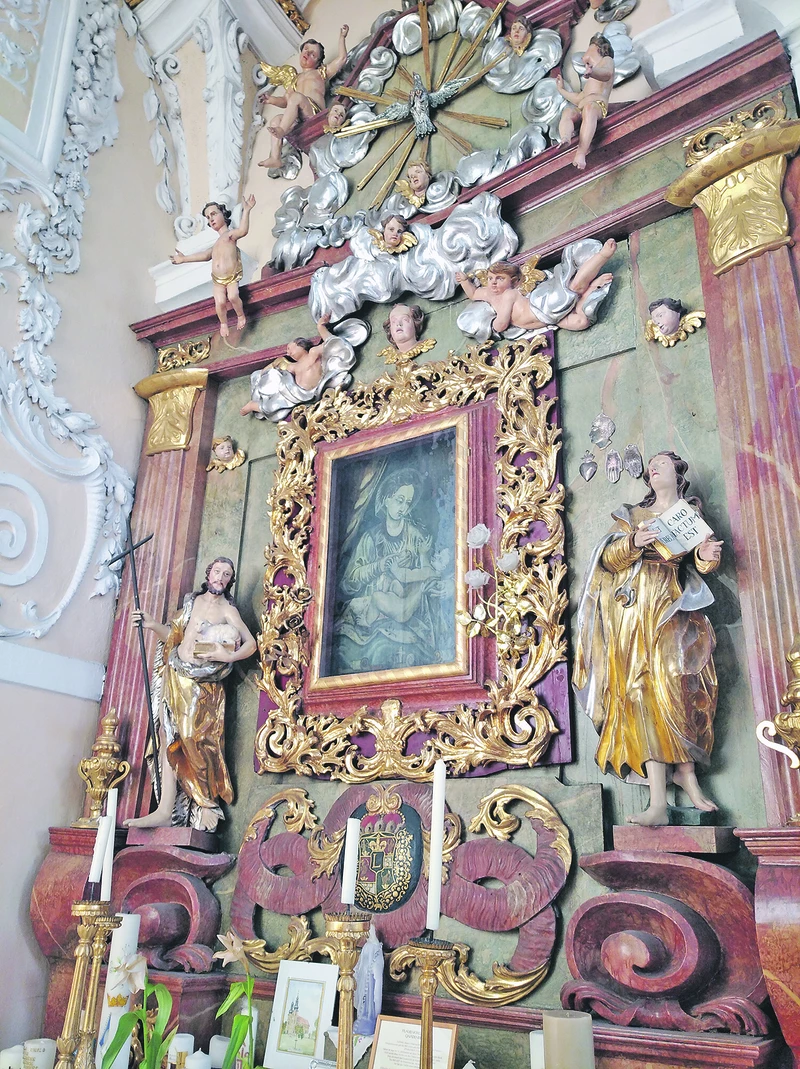 A frauenkircheni bazilika kegyképe, a „Madonna lactans”.