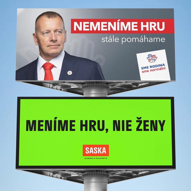 A Fiatal Saskások a többi pártot mémekkel kritizálja (Mladics Saskári, Facebook)
