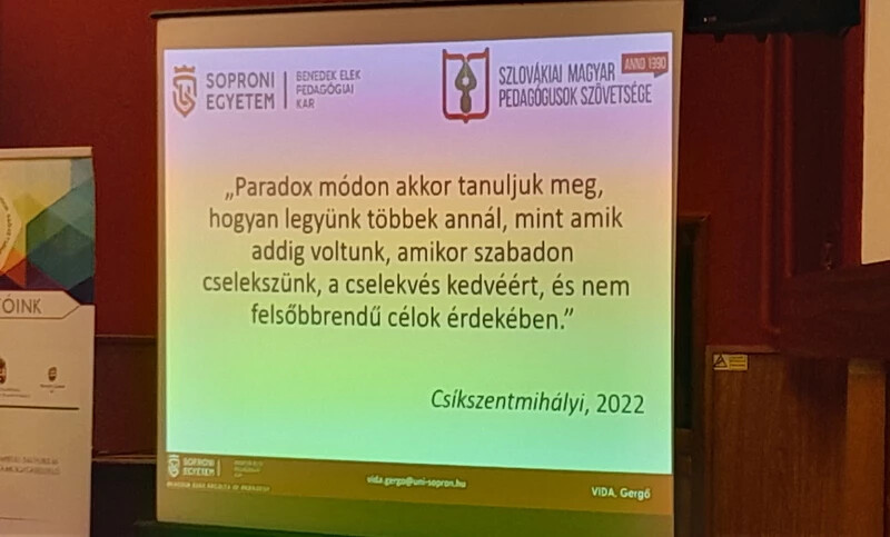Vida Gergő prezentációjának egyik képkockája (A szerző felvétele)