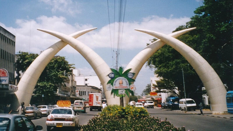 Mombasa, elefántkapu 