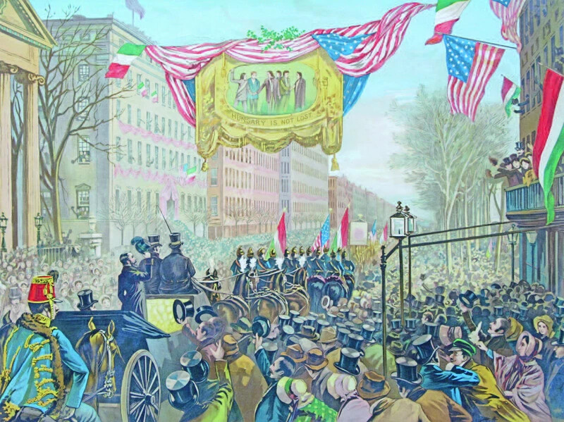 Kossuth megérkezése New Yorkba, 1851. december 6.  (Fotó: Rubicon)