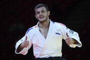  A győztes francia Nicolas Chilard az orosz Haszan Halmurzajev ellen mérkőzés után a budapesti cselgáncs Grand Slam-verseny 81 kilogrammos súlycsoportjának bronzmérkőzésén-14